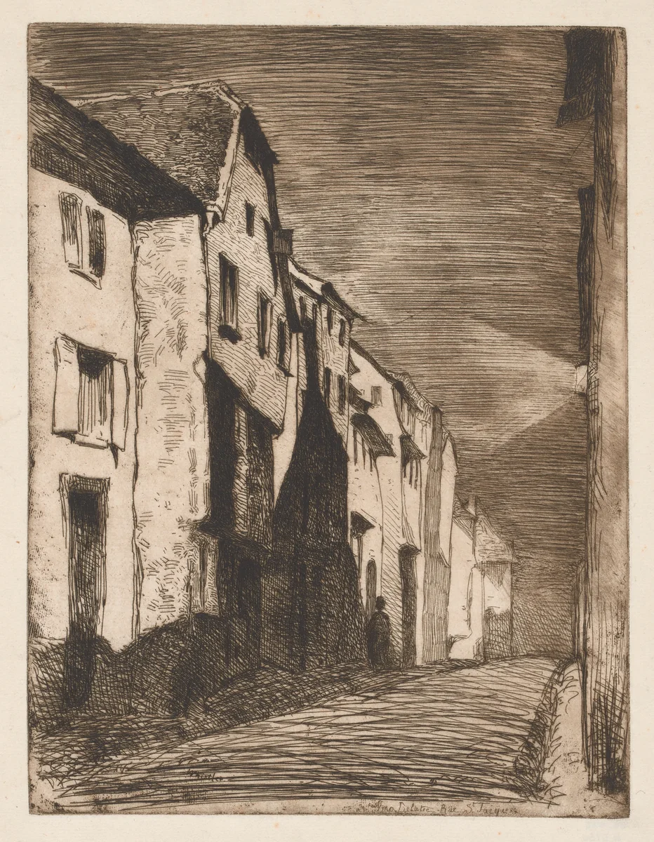 Street at Saverne by James McNeill Whistler, print, 1858