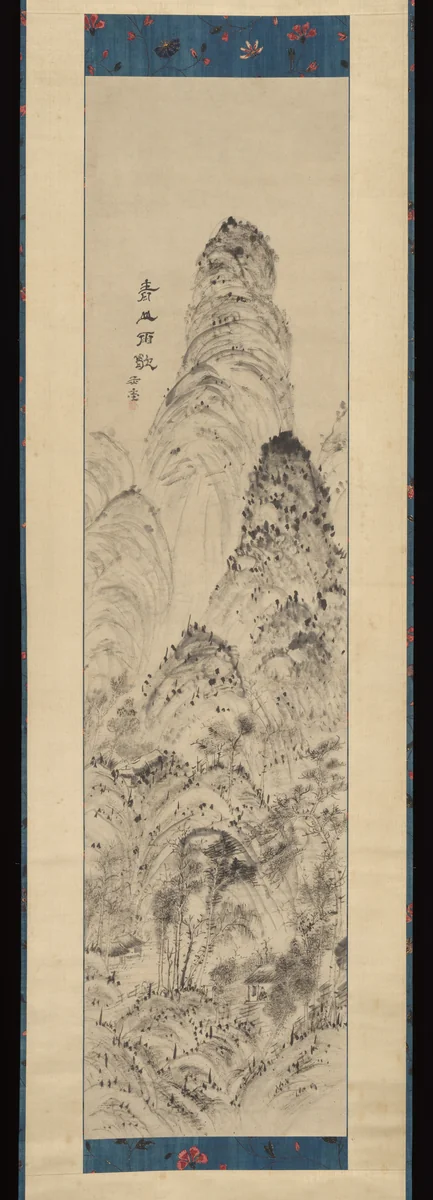 Green Mountains as the Rain Ceases by Urakami Gyokudō (浦上玉堂), painting, 1800-1820