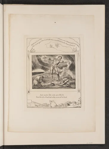 Satan Smiting Job with Boils by William Blake, portfolio, 1825