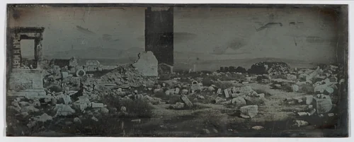 Ruins and Foreground, Acropolis, Athens (55. Athènes. 1842. Acropole. ruines et 1ers plans (pour tableau)) by Joseph-Philibert Girault de Prangey, photograph, 1842