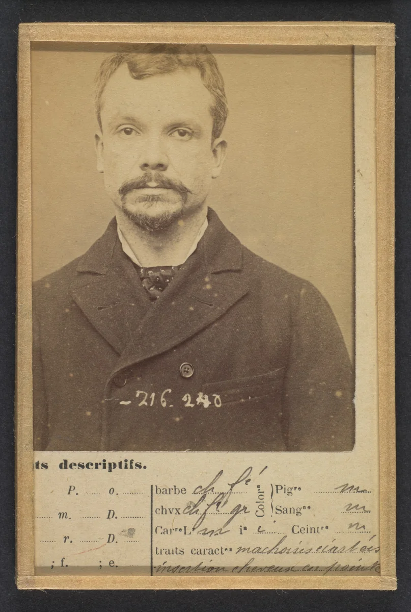 Chericotti. Paul. 35 ans, né à Milan (Italie). Marchand de volailles. Anarchiste/Assoc. de malfaiteurs. 25/3/94. by Alphonse Bertillon, photograph, 1894