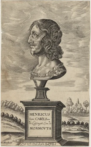 Bust of Earl of Monmouth by William Marshall, print, 1649