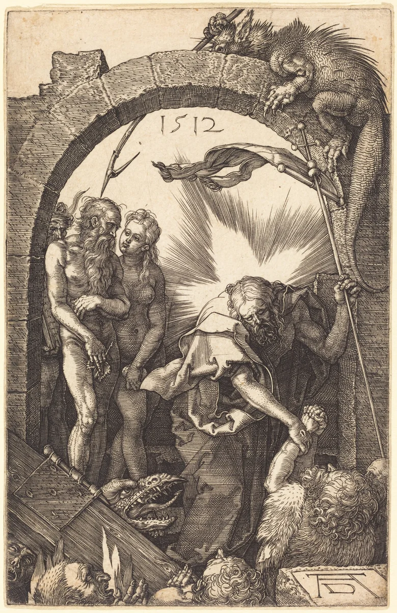 Christ in Limbo by Albrecht Dürer, print, 1512