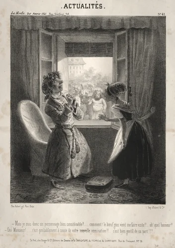 Actualités: ---Mais je suis donc un personnage bien considerable? by Clémente Pruche, print, 1841