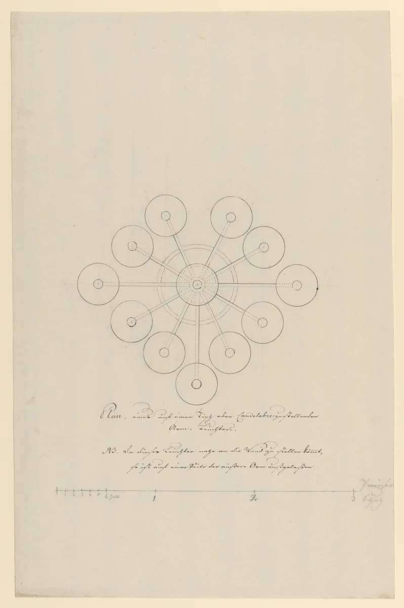 Design for a Candelabra by anonymous, drawing, 1765-1795