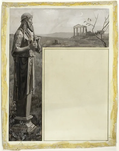 Title (for Lamia) by Will Hicock Low, drawing, 1885