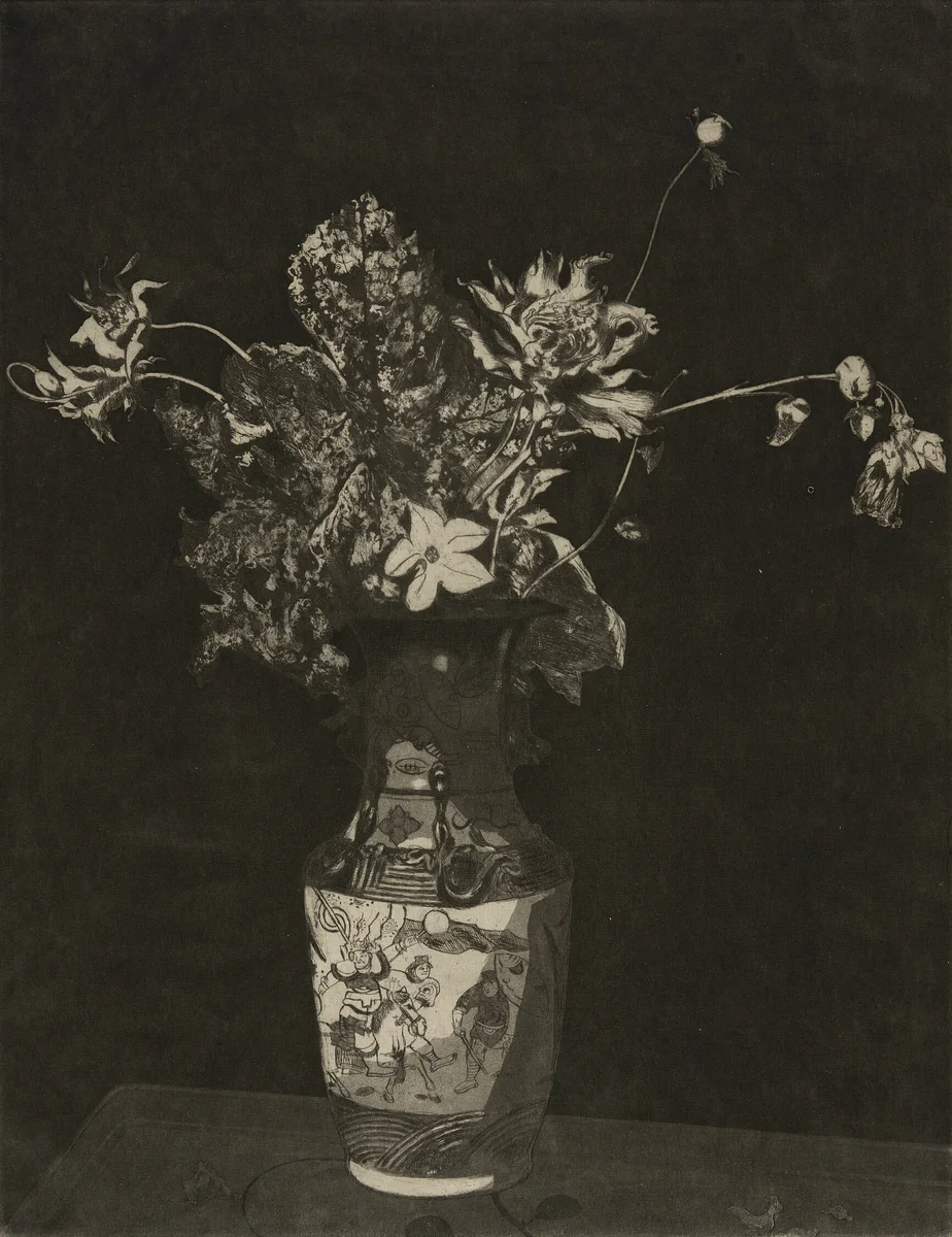 L'Agonie des Fleurs (Black and White Version) by Theodore Roussel, print, 1890-1895