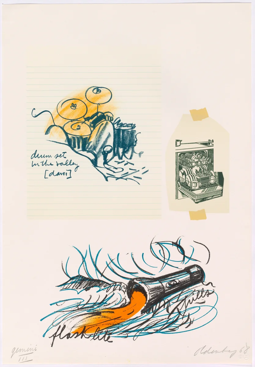 Untitled (Drum Set) by Claes Oldenburg
Robert de la Rocha
Paul Drake
Gemini G.E.L., portfolio, 1968