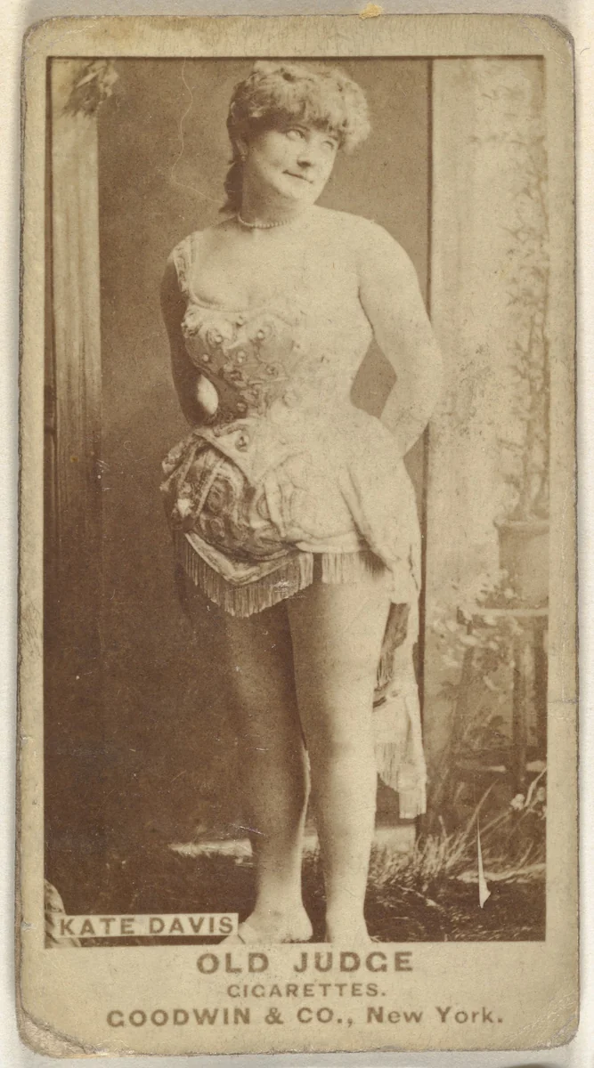 Kate Davis, from the Actors and Actresses series (N171) for Old Judge Cigarettes by Goodwin & Company, photograph, 1886-1890