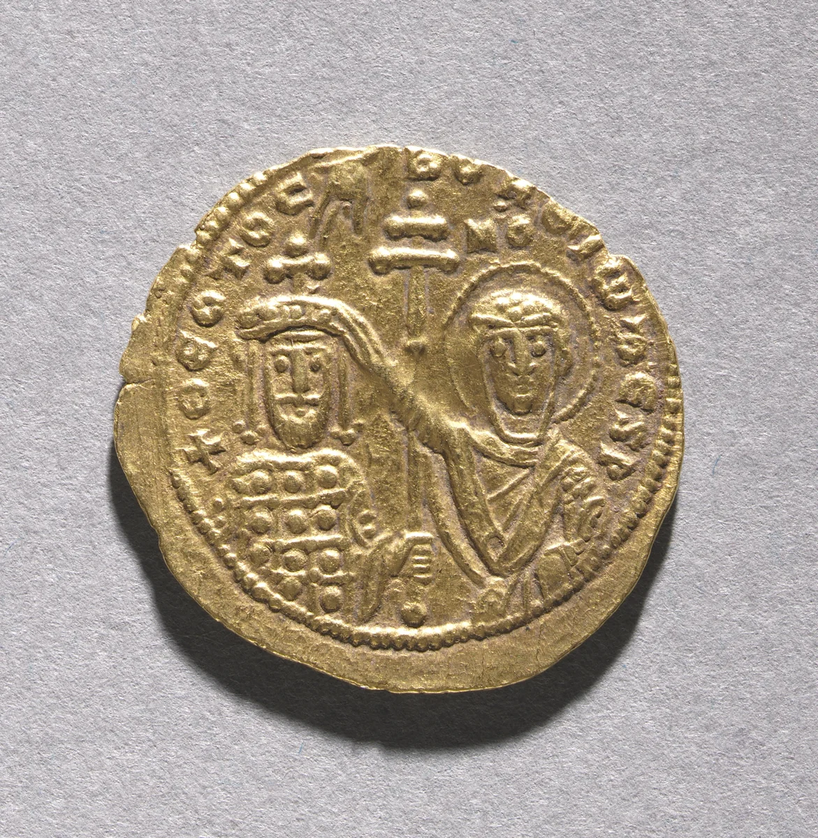 Nomisma with John I Zimisces (reverse) by Unknown, metalwork, 969-976