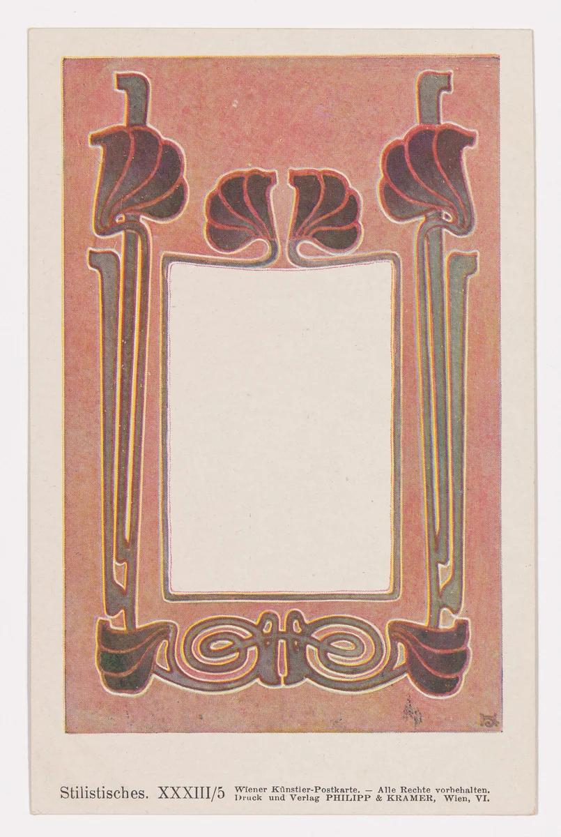 Wiener Künstler-Postkarte Serie 33/5 by Josef Hoffmann, design, 1898