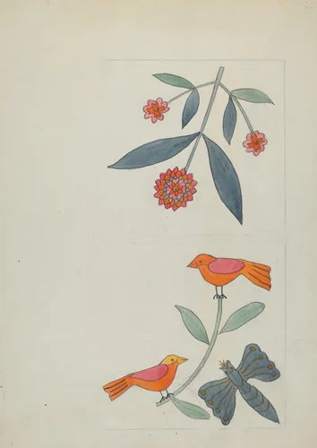 Applique Quilt by Mildred Prince, index of american design, 1936