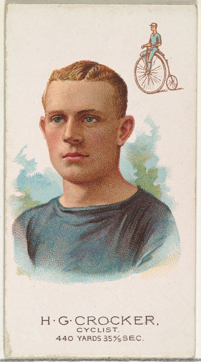 H.G. Crocker, Cyclist, from World's Champions, Series 2 (N29) for Allen & Ginter Cigarettes by Allen & Ginter, print, 1888