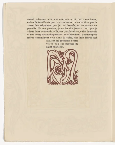 Tailpiece (page 398) from Les Petites Fleurs de St. François (The Little Flowers of St. Francis) by Émile Bernard, illustrated book, 1928