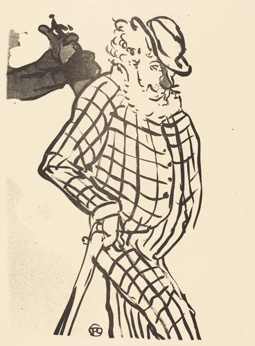 American Singer (Chanteur américain) by Henri de Toulouse-Lautrec, portfolio, 1893