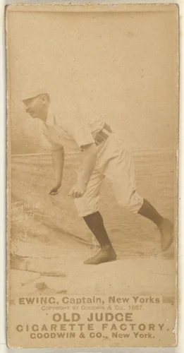 William "Buck" Ewing, Captain and Catcher, New York, from the Old Judge series (N172) for Old Judge Cigarettes by Goodwin & Company, photograph, 1887