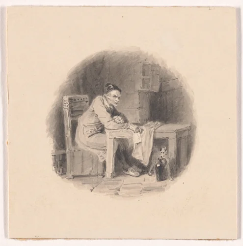 Illustration design for "The Economy of Human Life" by Frank Howard, drawing, 1834