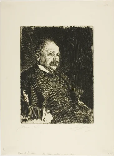 Colonel Lamont III (Bust) by Anders Zorn, print, 1904