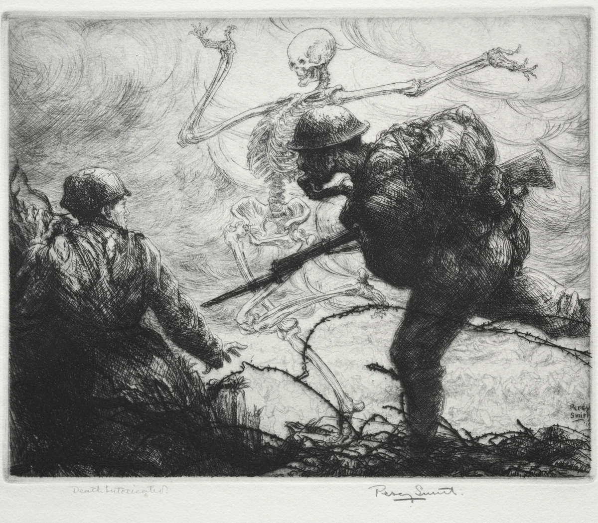 Dance of Death: Death Intoxicated by Percy John Delf Smith, print, 1919