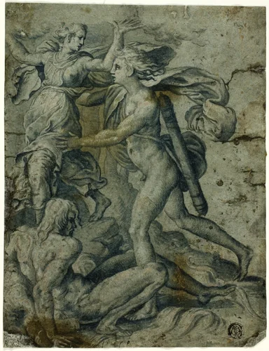 Apollo and Daphne by Pietro Buonaccorsi
Giovanni Jacopo Caraglio, drawing, 1580-1599