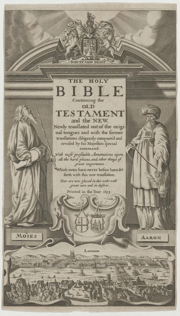 Title Page to the Bible by Unknown 19th Century, print, 1800-1899