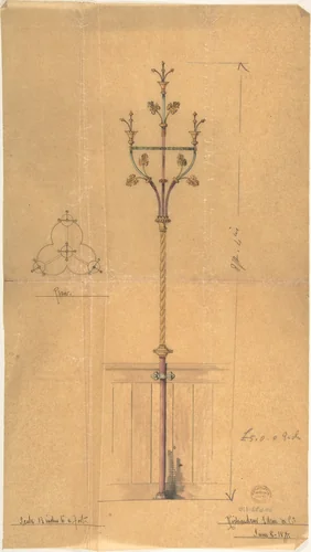 Design for Church Lights by Richardson Ellson, drawing, 1877