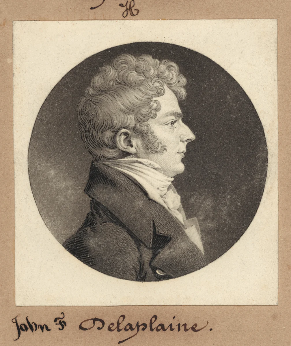John F. Delaplaine by Charles B. J. Févret de Saint-Mémin, print, 1810