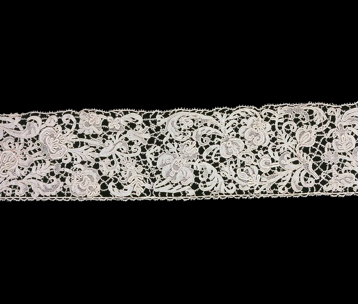 Border by Italy, textile, 1650-1675