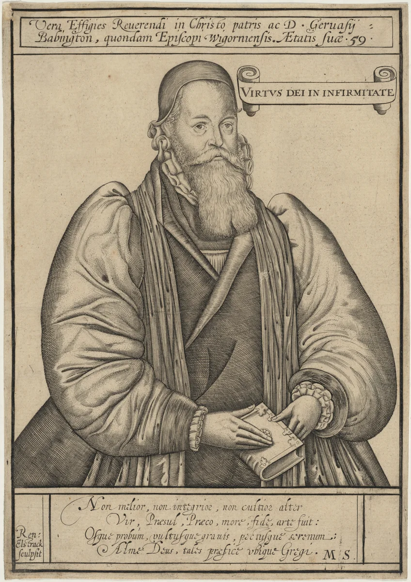 Gervase Babington, Bishop by Renold Elstrack, print, 1571-1625