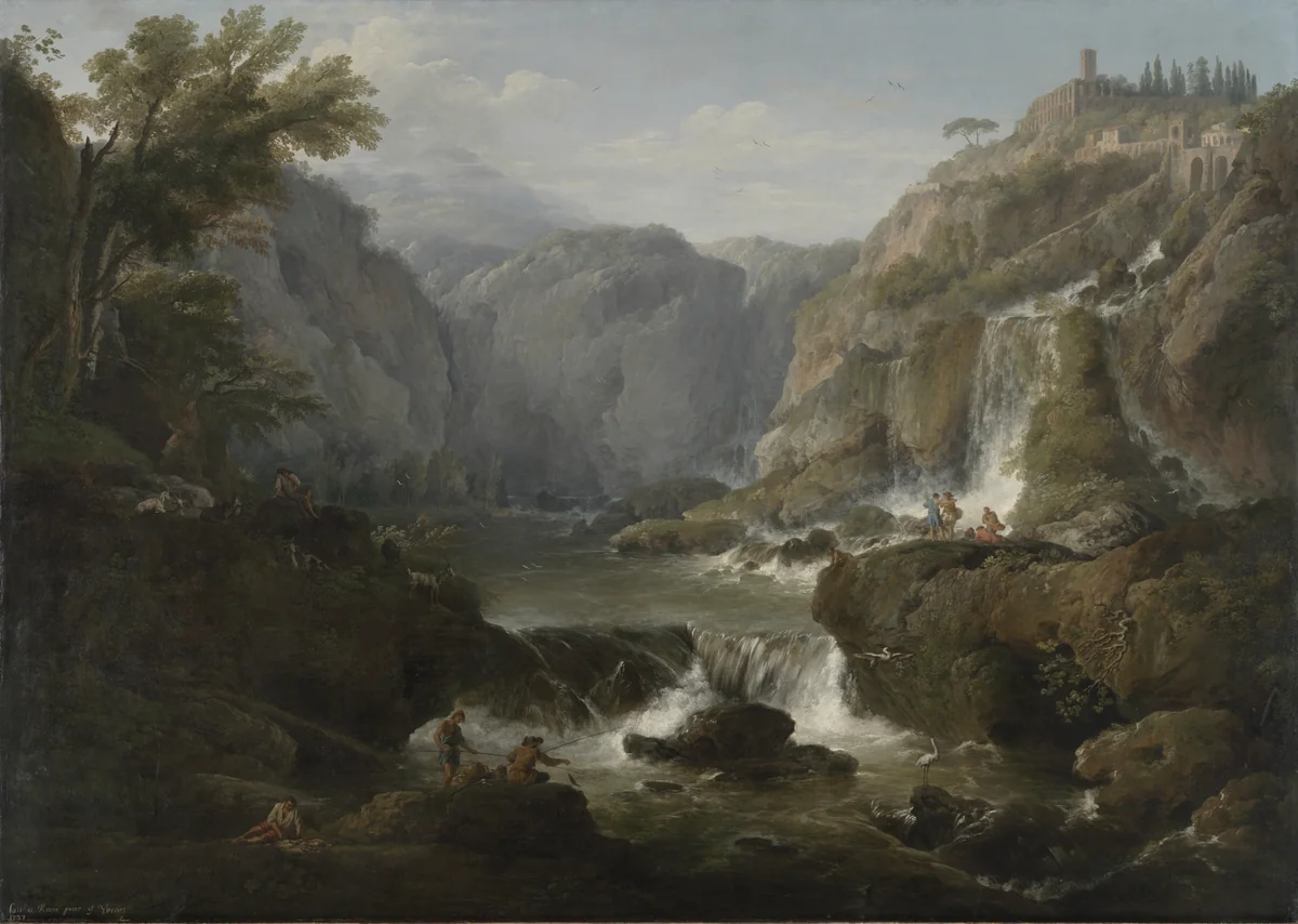 The Waterfalls at Tivoli by Claude Joseph Vernet, painting, 1737