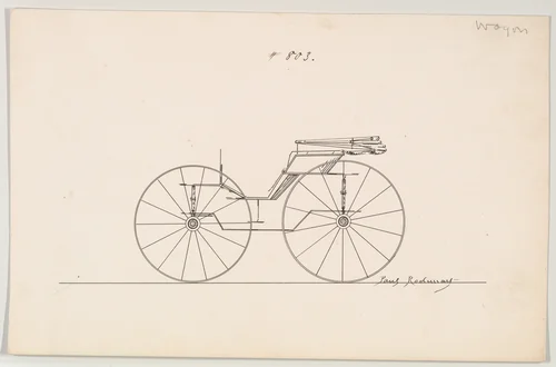 Phaeton #803 by Brewster & Co., drawing, 1850-1870