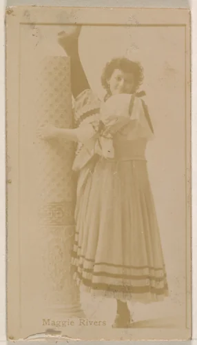 Maggie Rivers, from the Actresses series (N245) issued by Kinney Brothers to promote Sweet Caporal Cigarettes by Kinney Brothers Tobacco Company, photograph, 1890