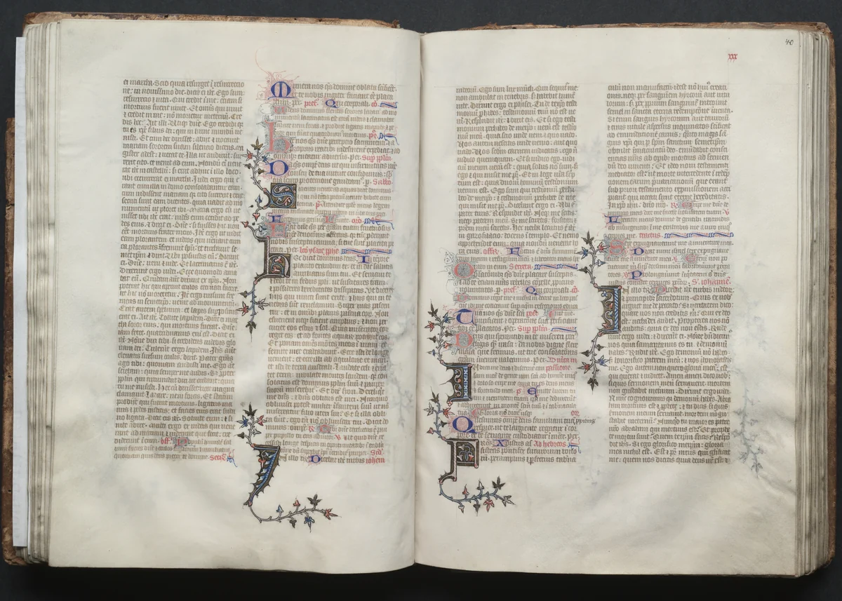 The Gotha Missal: Fol. 39v, Text by Master of the Boqueteaux, book, 1370-1380