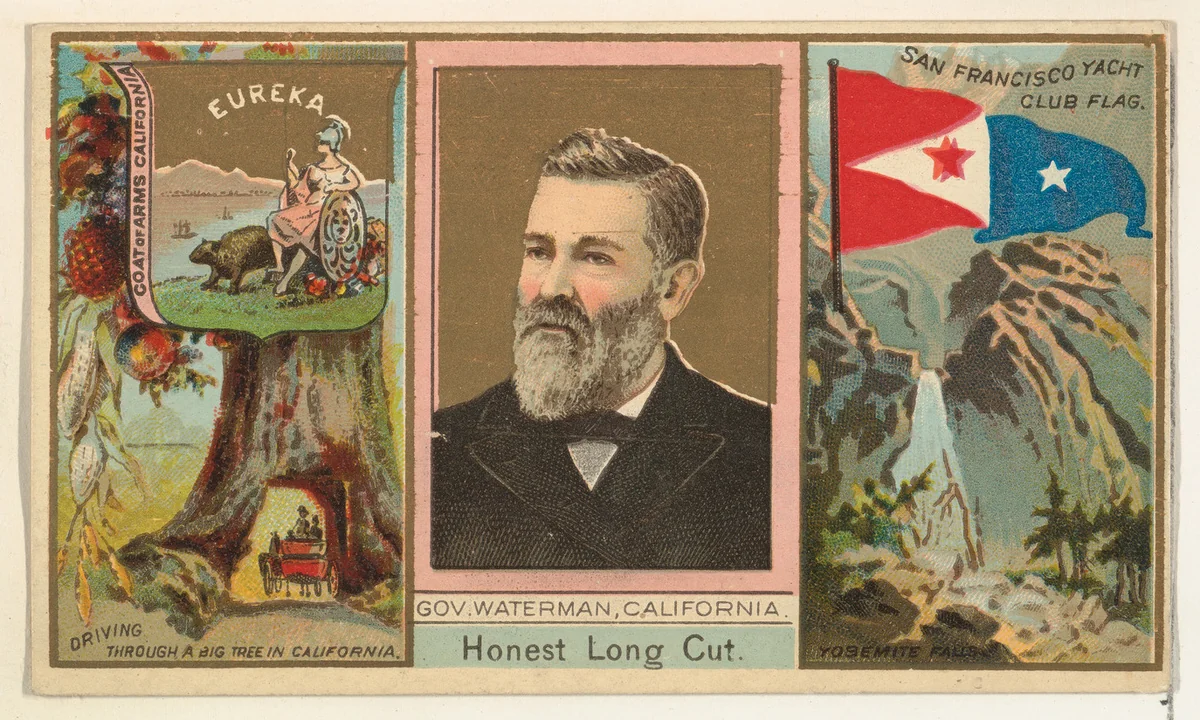 Governor Waterman, California, from "Governors, Arms, Etc." series (N133-1), issued by Duke Sons & Co. by W. Duke, Sons & Co., print, 1885-1892