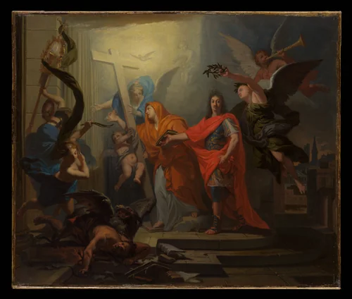 The Restoration of the Catholic Religion in Strasbourg by Claude Guy Hallé, painting, 1676-1686