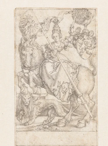 Trots by Heinrich Aldegrever, drawing, 1550-1552