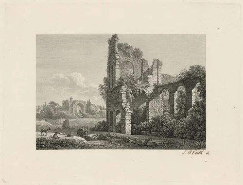 View of the Colosseum by Philipp Veith, portfolio, 1824