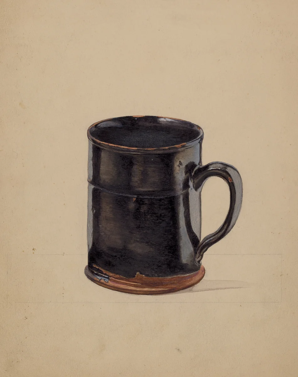 Tall Drinking Mug by American 20th Century, index of american design, 1935-1942