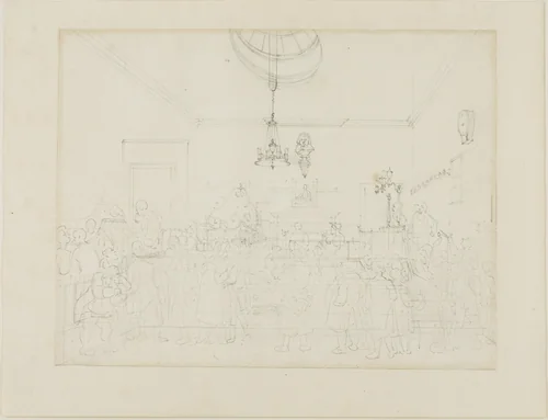 Study for Bow Street Office, from Microcosm of London by Augustus Charles Pugin
Thomas Rowlandson, drawing, 1807-1808