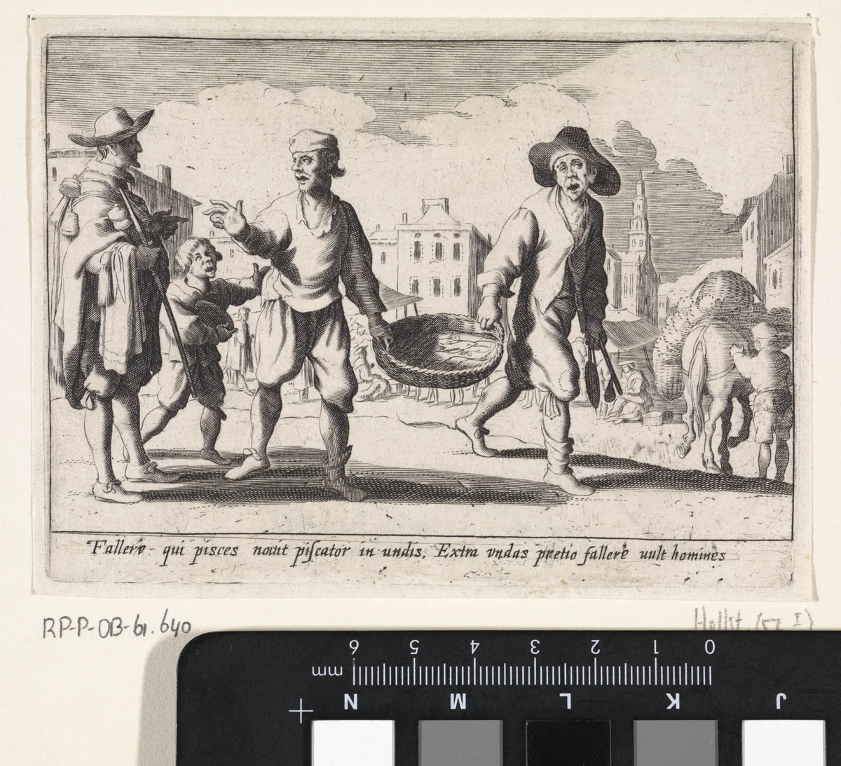 Visverkopers by anonymous, print, 1613-1667