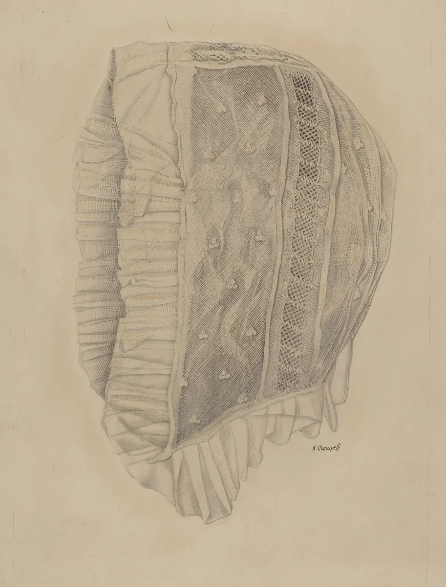 Child's Lace Cap by Raymond Manupelli, index of american design, 1935-1942