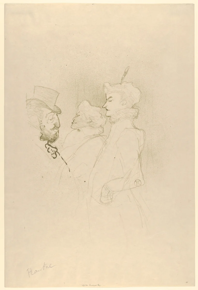 Why Not? . . . Once is Not to Make a Habit of It by Henri de Toulouse-Lautrec, print, 1893