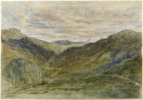 View in Wales by David Cox, painting, 1813-1899