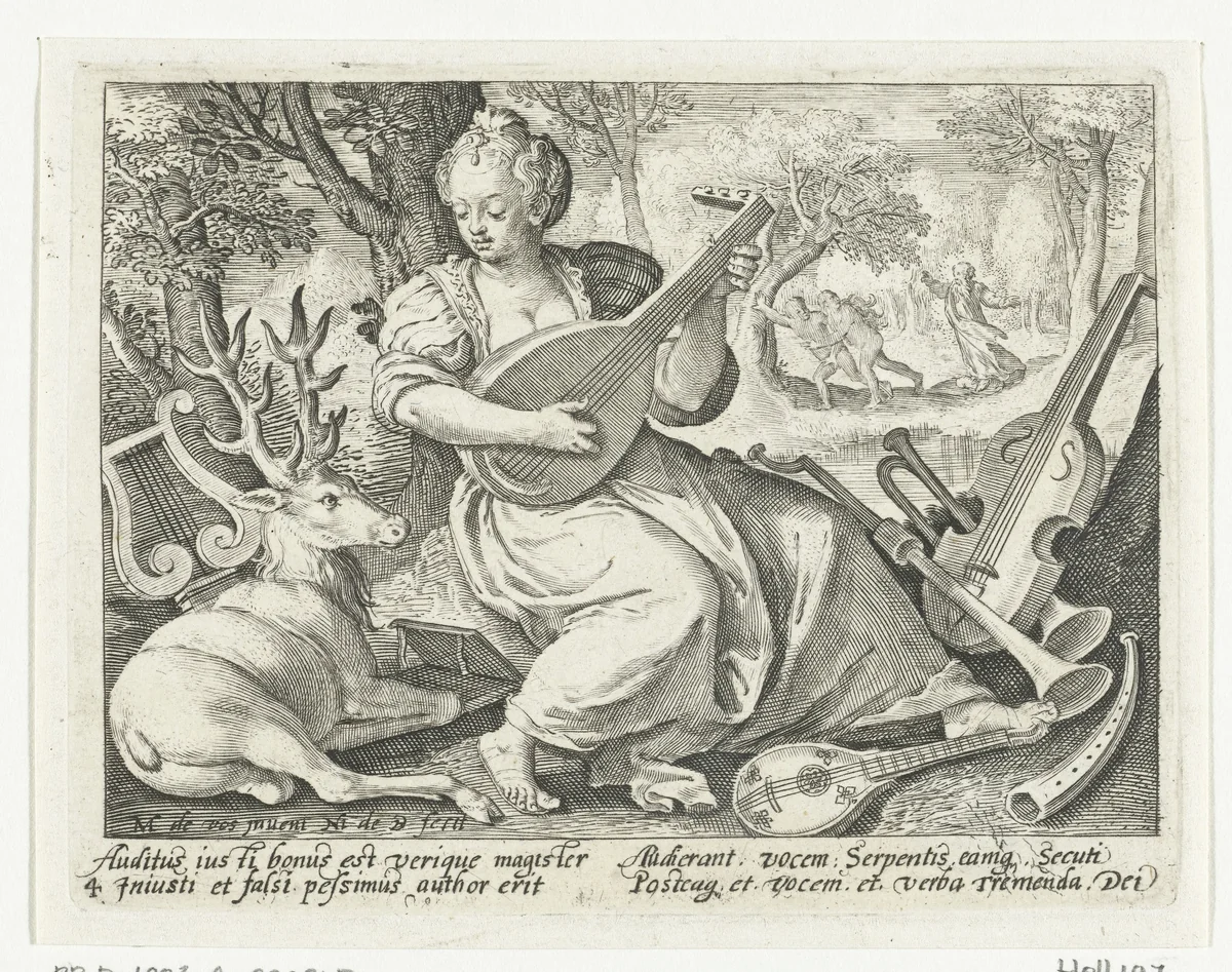 Zintuig gehoor by Unknown, print, 1581-1656