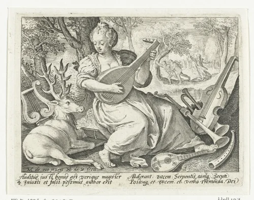 Zintuig gehoor by Unknown, print, 1581-1656