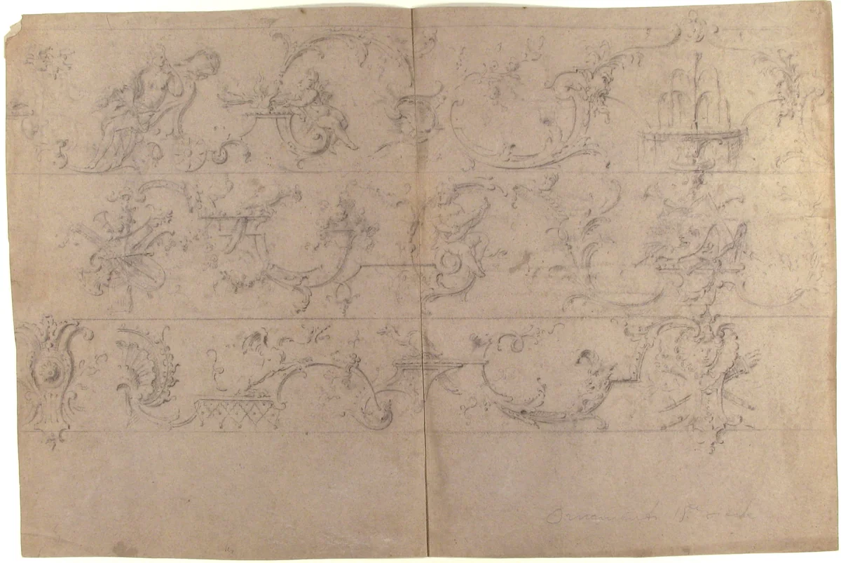 Design for an Ornamental Frieze by anonymous, drawing, 1700-1799