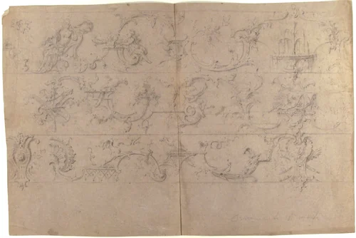Design for an Ornamental Frieze by anonymous, drawing, 1700-1799