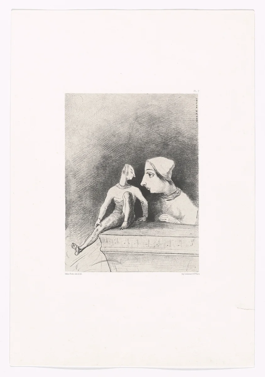 Feline Scene (Félinerie) from In the Dream (Dans le rêve) by Odilon Redon, print, 1879