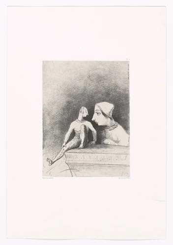 Feline Scene (Félinerie) from In the Dream (Dans le rêve) by Odilon Redon, print, 1879
