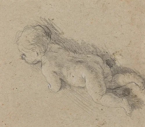 Baby [verso] by Baldassare Franceschini, drawing, 1655-1659